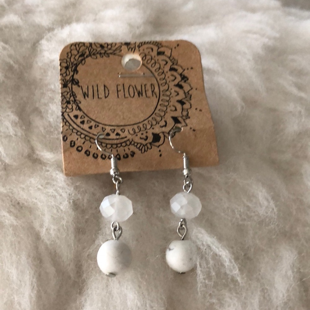 White earrings